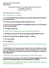Bài tập ôn tập Ngữ văn 7 học kỳ II - Năm học 2019-2020 - Bài ôn tập số 5 (Nghỉ dịch cúm covid-19) - Trường THCS Thành Nhất